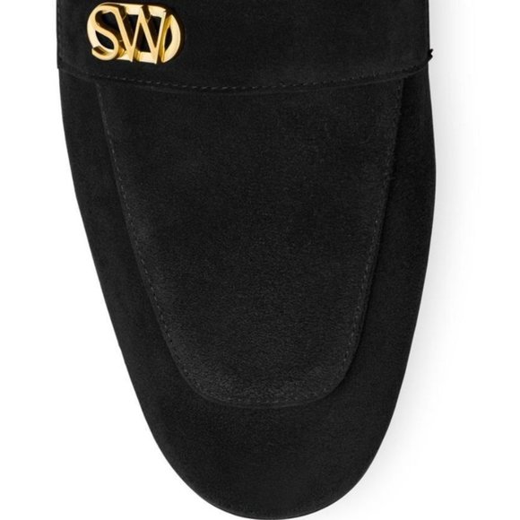 STUART WEITZMAN "PAYSON" BLACK SUEDE LOAFER 7.5M - Picture 4 of 8